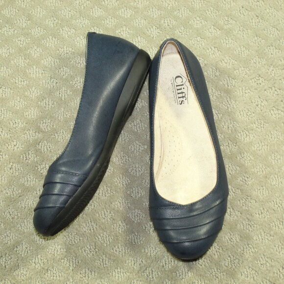 Cliffs By White Mountain Womens Navy Clara Casual Ballet Flats  8.5W NWOB New - Picture 1 of 6